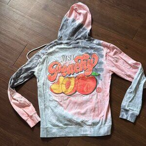 ✨ Simply Southern “Just Peachy” Tie Dye Hoodie — Size Medium 3060